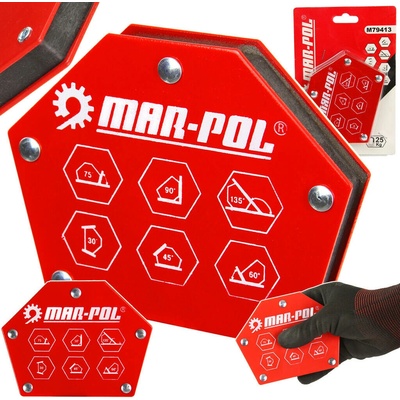 MAR-POL Zvárací magnetický uholník 6 hran 25 lbs 25 kg M79413
