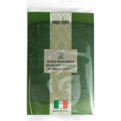 Magic Lights Muschio Bianco Osviežovač vzduchu do skrine a interiéru 2 vrecká