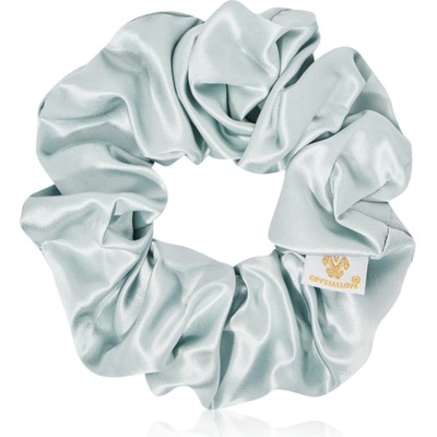 Crystallove Mulberry Silk Scrunchie hodvábna gumička do vlasov Amazonite 1 ks