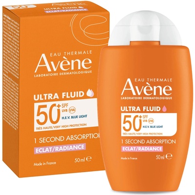 Avène Sun Слънцезащитен озаряващ флуид за лице, SPF50+, 50 ml