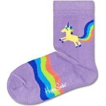 Happy Socks Detské ponožky Kids Rainbow Tail fialová