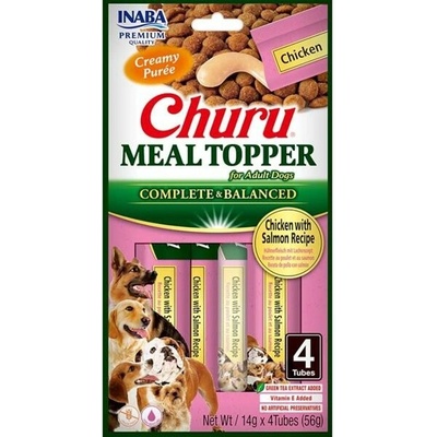 Churu Dog meal topper kuře a losos 4 x 14 g