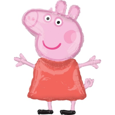 Fóliový balónek Prasátko Peppa červený 63x81 cm helium