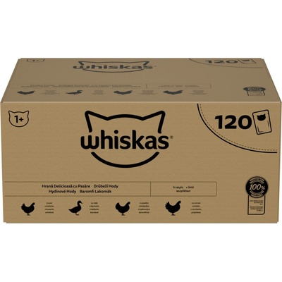 Whiskas Adult drůbeží hody v želé kuře/kachna/krůta 120 x 85 g