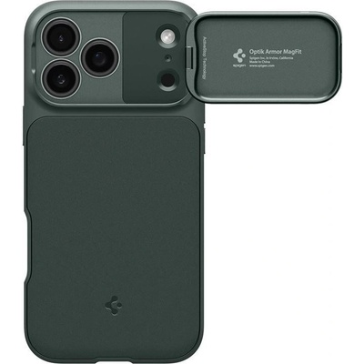 Spigen Калъф Spigen - Optik Armor iPhone 17 Pro Max, MagSafe, Abyss Green (8800283310306)