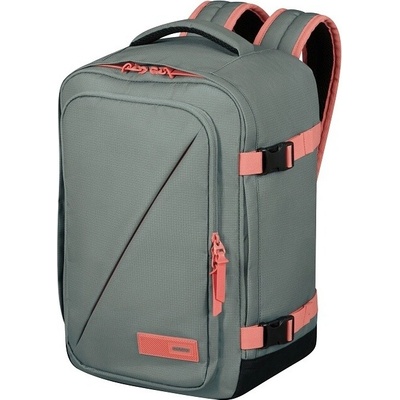 American Tourister TAKE2CABIN Ruksak Sivý Sage/Coral 24L