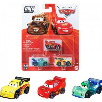 Disney Cars Mini Racers 3ks Jeff Blesk Mc Qeen Carla
