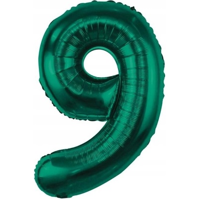 Godan Fóliový balón číslo 9 tmavozelené 85 cm