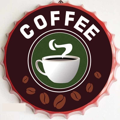 Ceduľa vrchnák Coffee