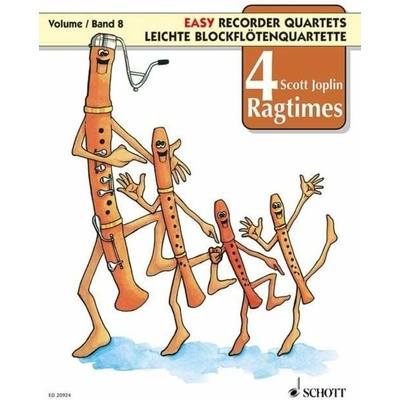 4 Ragtimes 4 zobcové flauty SATBScott Joplin