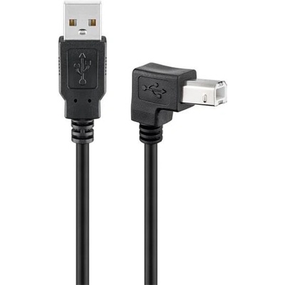 Goobay 68733 USB 2.0, USB A vidlice, USB B úhlový zástrčka; 3m, černý
