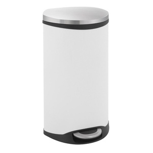 EKO-Europe EKO Кош за отпадъци с педал SHELL - 30 литра - бял (EKO 921830 - White) - luxdom
