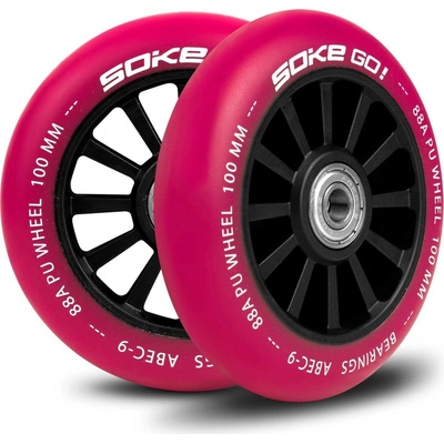 Soke GO 100 mm ružové 2 ks