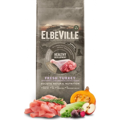 ELBEVILLE Puppy and Junior Large Fresh Turkey Healthy Development 11,4 kg