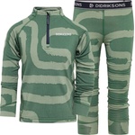 Didriksons Детско ски бельо Didriksons Kid's Jadis Printed Set Ski underwear - Path Dark Moss - размер 120 (714-2017-0115)
