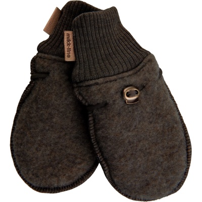 Mikk-Line Детски ръкавици Mikk-Line Kid's Wool Mittens Gloves - Dark Brown Melange - размер 50/56 (EU) (202-6757-0711)