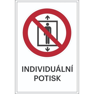Zákazové značení, přeprava cestujících zakázána, s možností individuálního textu – hliníkový kompozit, 300×450 mm