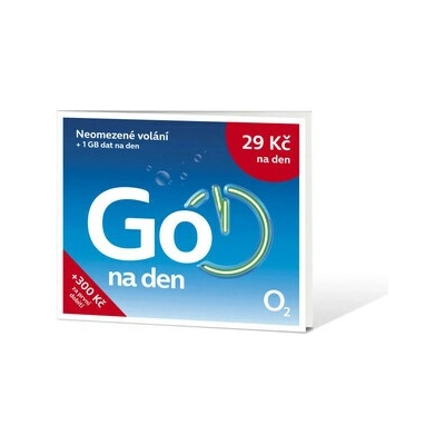 O2 Předplacená karta Go na den - kredit 50Kč