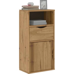 vidaXL Страничен шкаф с чекмедже ODDA 40x24x79cm масивна дървесина бор (4103599)