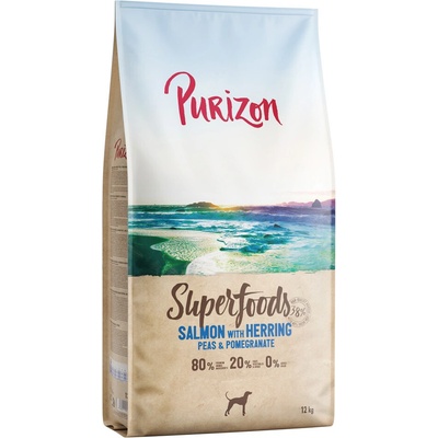 Purizon Superfoods Losos & Sleď Hrášok & Granátové Jablko 12 kg