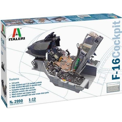 Italeri Model Kit kokpit 2990 F-16 Cockpit1:12