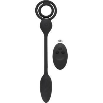 Image 1 of Rebel Cock & Ball Ring with RC Butt Plug Black