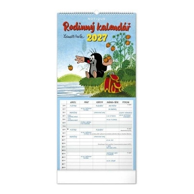 NOTIQUE nástenný Rodinný plánovací Krteček 21 x 42 cm 2027
