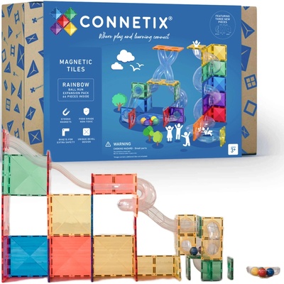Connetix Rainbow Ball Run Expansion Pack 66 ks