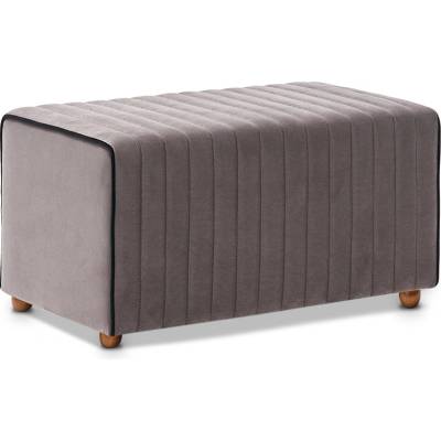 TopMebel Стол Mabel велур в сив цвят 80x40x40см
