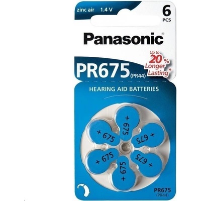 Panasonic baterie do naslouchadel 6ks PR675(PR44)