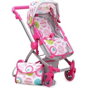 Moni Количка за кукла Moni Toys - Pink rose (101639)