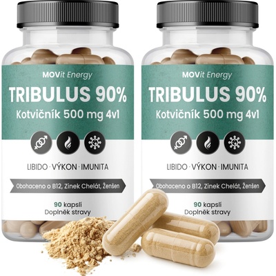 MOVit TRIBULUS 90% Kotvičník 500mg 4v1 90 kapsúl