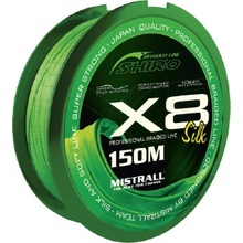 SHIRO šňůra X8 zelená 150m 0,15mm 16,7kg