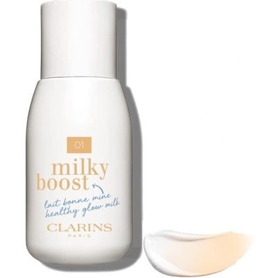 Clarins Milky Boost tónovacie mlieko na rozjasnenie a zjednotenie pleti 01 Milky Cream 50 ml