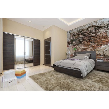 DIMEX ART s. r. o Самозалепваща се флизелинова фототапета напукана циментова мазилка 375 x 250 см