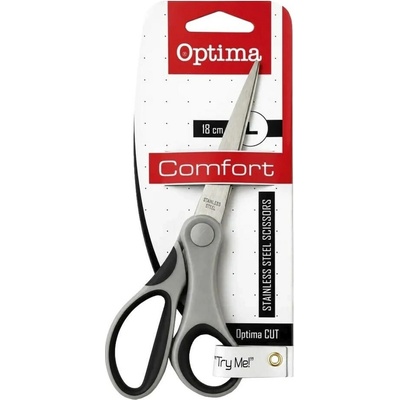 Kancelárske nožnice OPTIMA 18 cm, šedé 26350