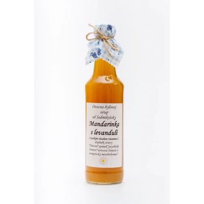 Sedmikráska Ovocno bylinný sirup Mandarínka s levanduľou trávení, spánek, nervová soustava, metabolismus, psychická činnost, doplněk stravy 0,5 l