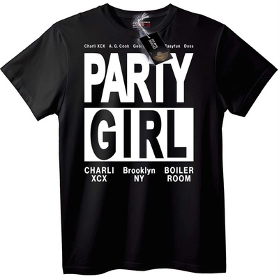 NOONEBRAND Тениска Party Girl Music - M, White