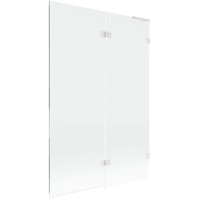 Mexen Lunar L параван за вана 2-крила десен 120 x 150 cm, прозрачен, бял - 897L-120-100-20-00-P (897L-120-100-20-00-P)