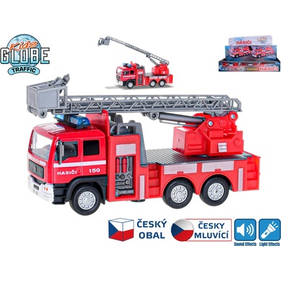 Kids Globe Mikro trading Traffic Hasiči na zpětný chod 14 cm