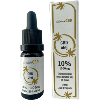 zlatéCBD Olej 10% Full spectrum 10 ml