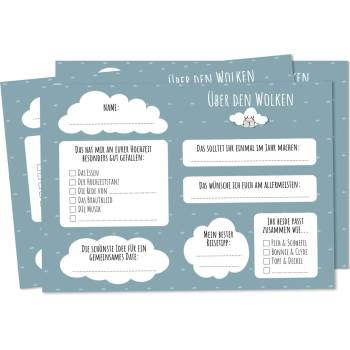 Image 1 of Spielehelden Above the Clouds Балонени картички със сватбени пожелания Картички във формата на балон 50 броя DIN A6 (AMZ-PKS-1) (AMZ-PKS-1)