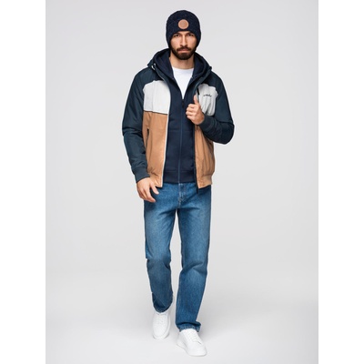 Ombre Clothing Мъжко леко цветно спортно яке с полар кафяво Ombre Clothing Ombre Clothing | Kafyav | МЪЖЕ | M