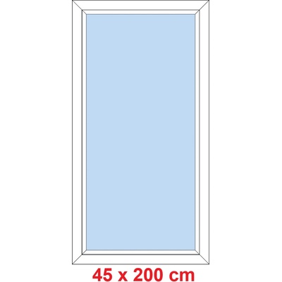 Soft Plastové okno 450 x 2000 mm FIX neotevíravé Bílá