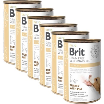 Brit Veterinary Diets GF dog Hepatic 6 x 400 g