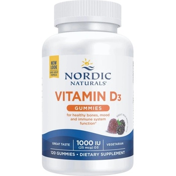 Nordic Naturals Vitamin D3 Gummies 1000 IU [120 желирани бонбони] Горски плодове