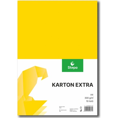 STEPA Barevný karton EXTRA 300g A4/10listů - žlutý Množství: bal