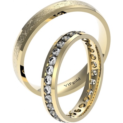VIPgold Svadobné obrúčky 7523 žlté zlato