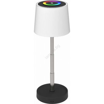 Platinet LED RGBW димируема външна презареждаема настолна лампа LED/2W/5V IP44 1200 mAh сива (PL0726)