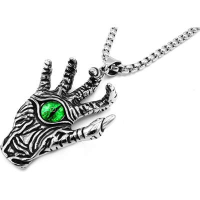 Steel Jewelry Náhrdelník ruka s okem z chirurgické oceli NH231055